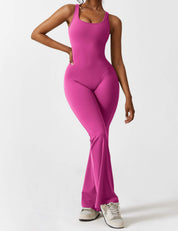 Flattering V Back Flared Jumpsuit for Women | Livia