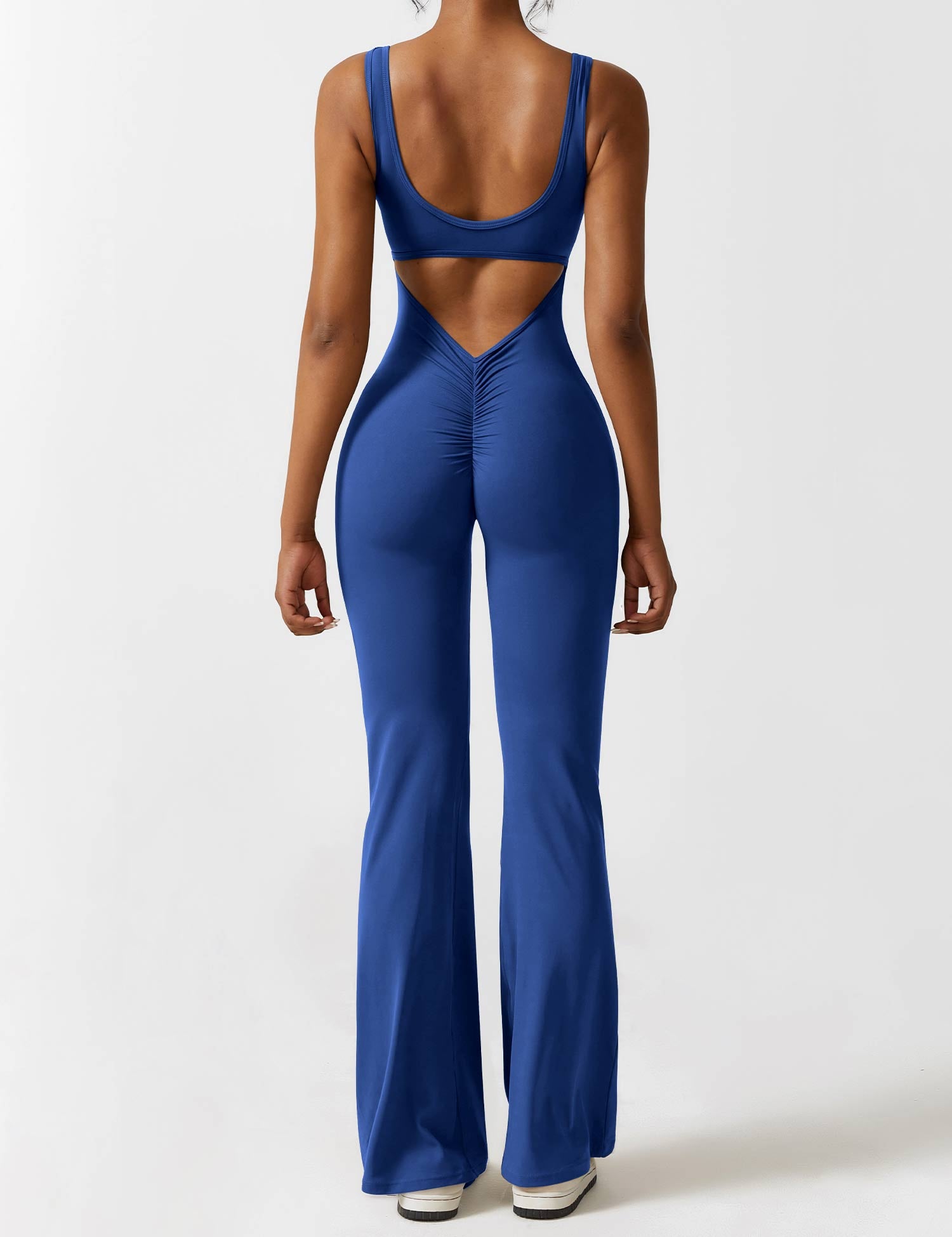 Flattering V Back Flared Jumpsuit for Women | Livia