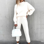 Women's Loungewear Set - Long Sleeve Top & Drawstring Trousers